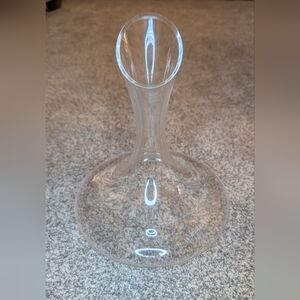 11" Vintage KROSNO Clear Glass Vase/ Wine Decanter (Poland)